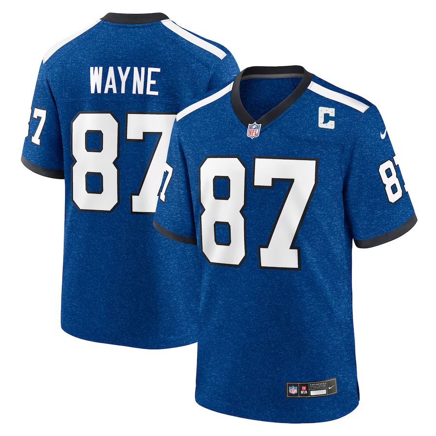 Men Indianapolis Colts 87 Reggie Wayne Nike Royal Indiana Nights Alternate Game NFL Jersey